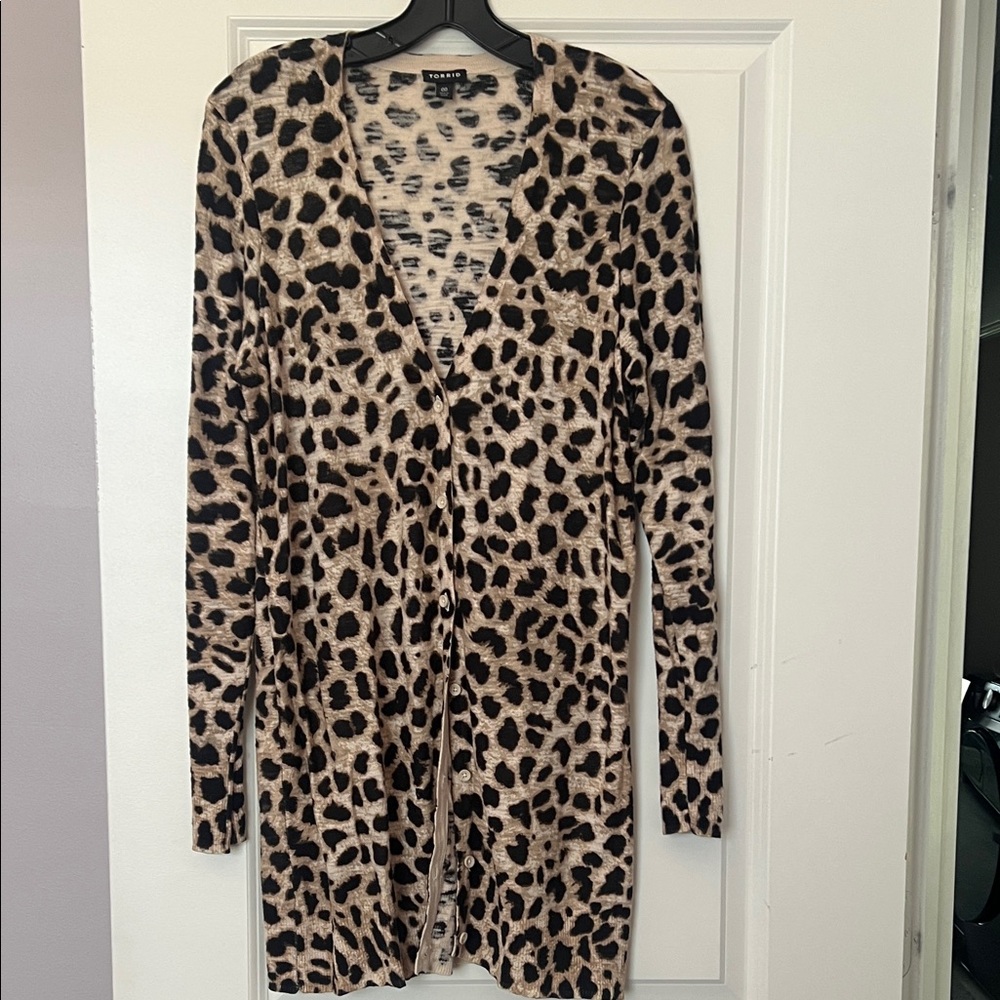 Torrid Leopard Print Cardigan